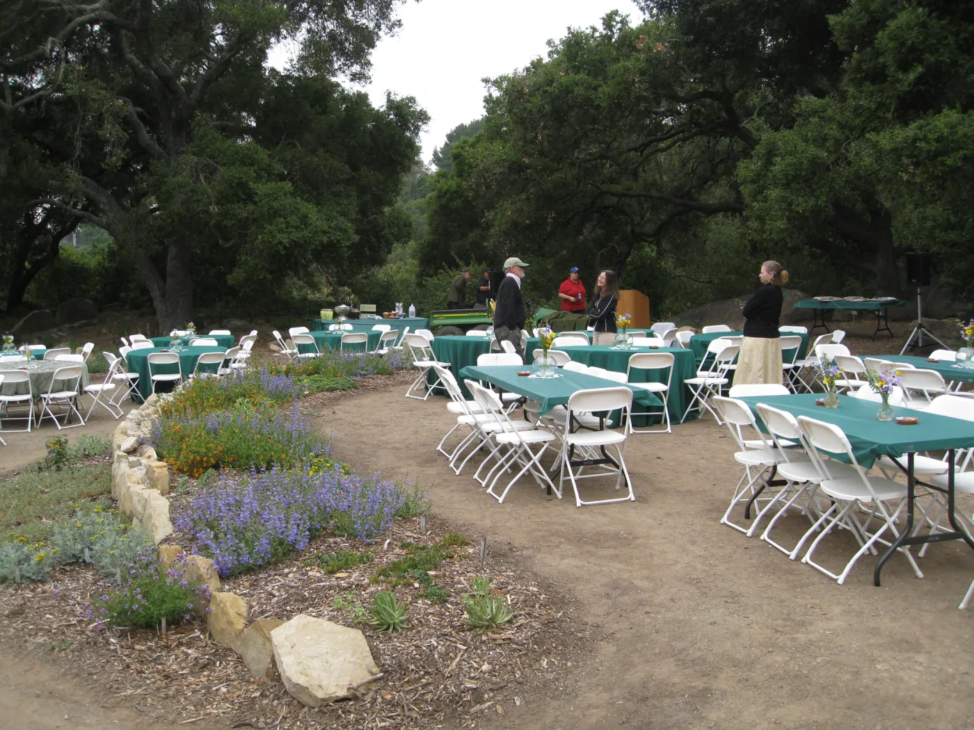 2009 volunteer lunch setup, Meadow Terrace