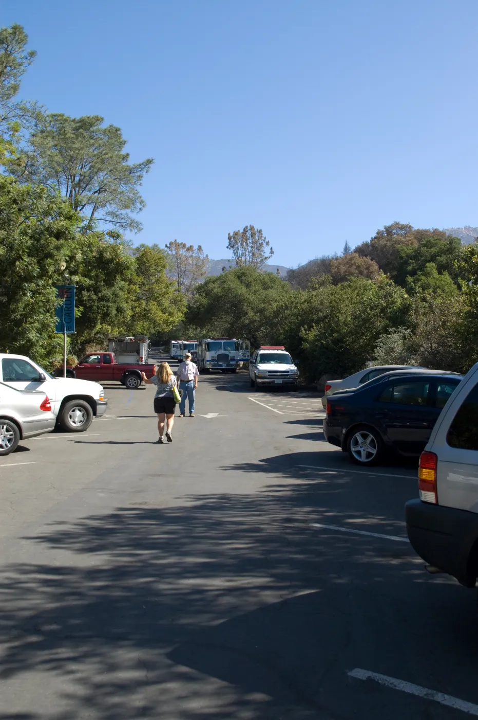 Fire Vehicles in the SBBG Parking Lot after the Jesusita Fire
