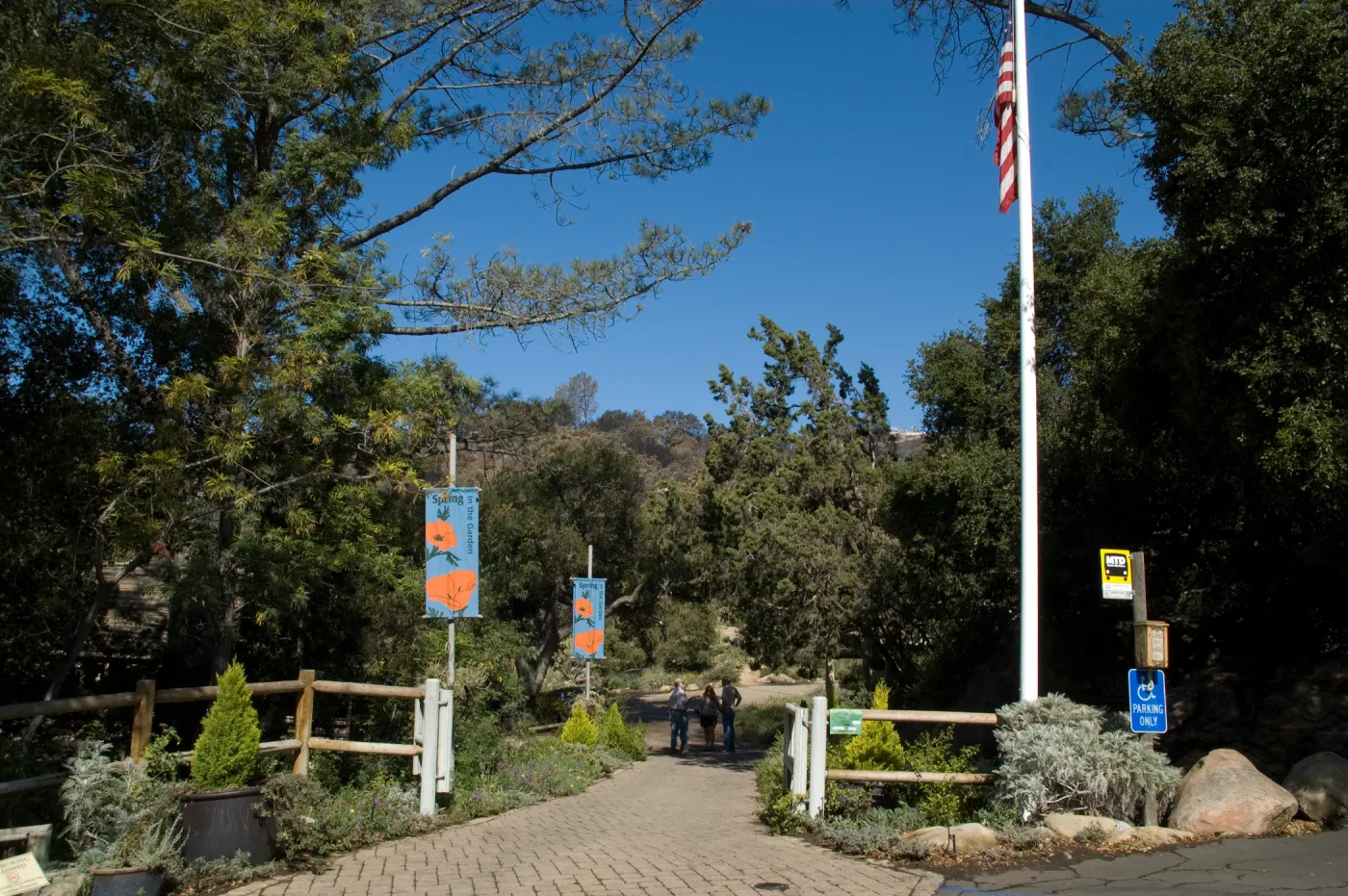 Entrance Gate to Santa Barbara Botanic Garden after the Jesusita Fire