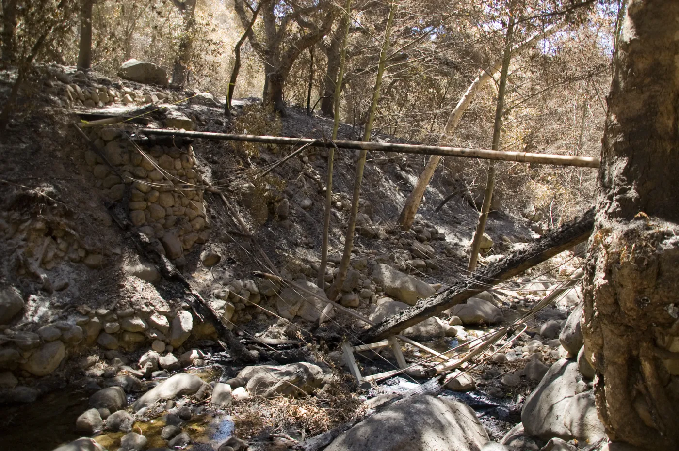 Campbell Bridge after the Jesusita Fire
