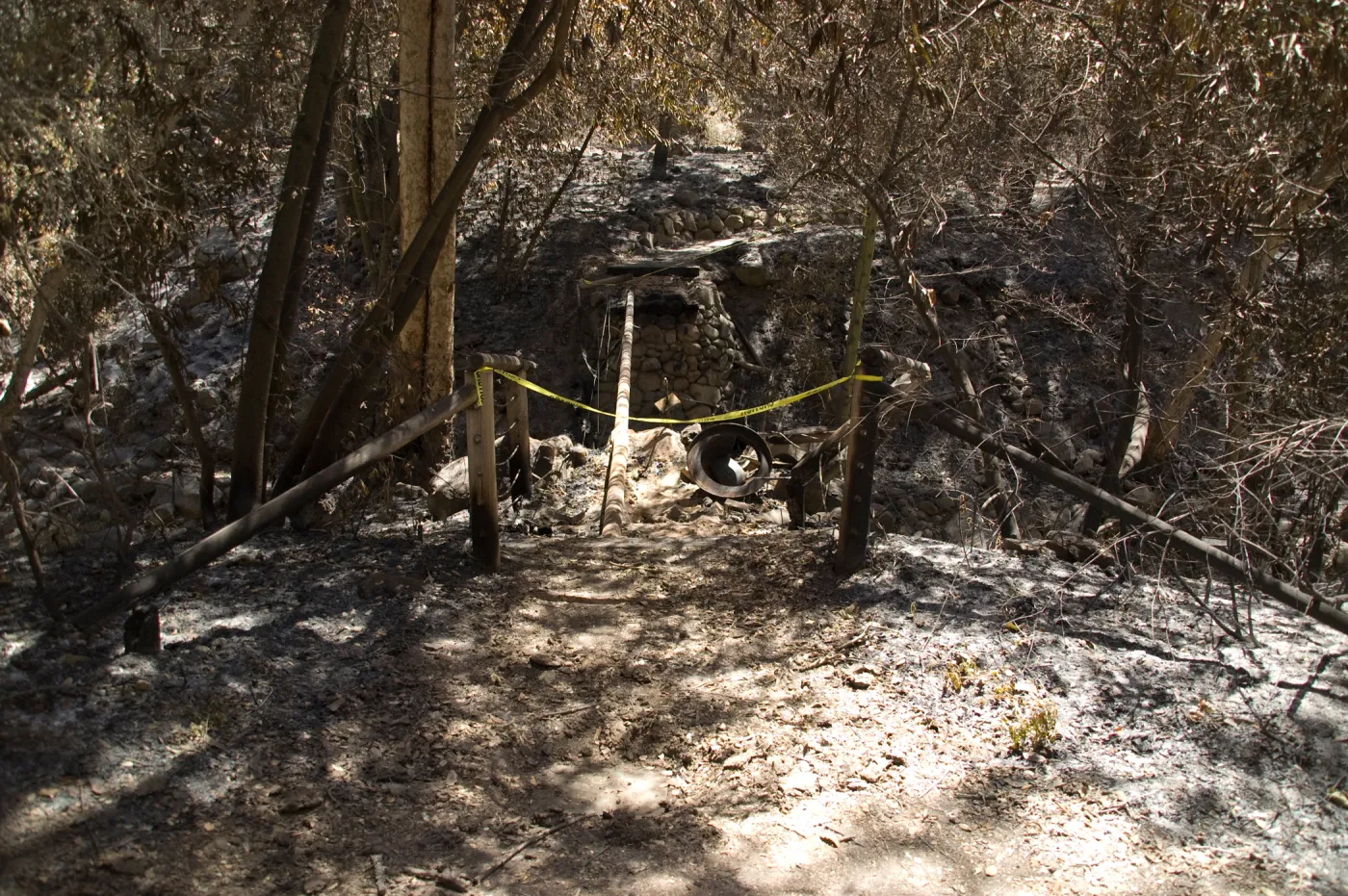 Campbell Bridge after the Jesusita Fire