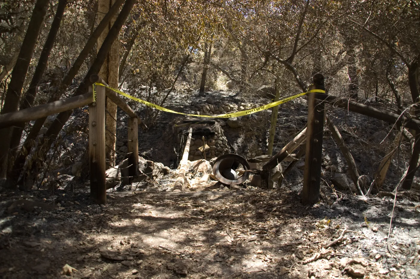 Campbell Bridge after the Jesusita Fire