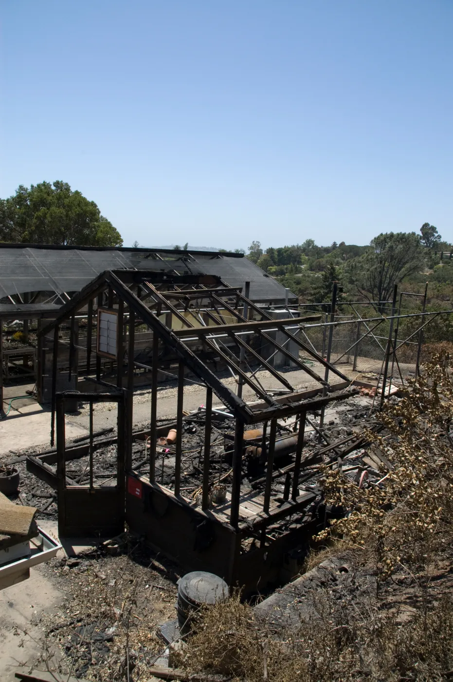 burned remains of Lath house, after the Jesusita Fire