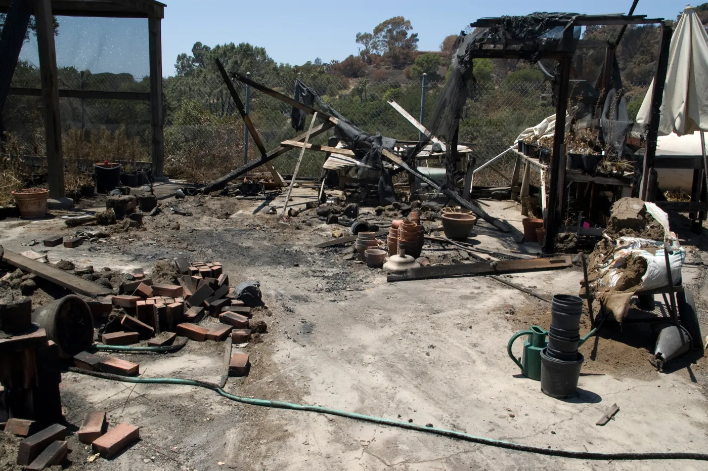burned Horticulture Nursery, after the Jesusita Fire