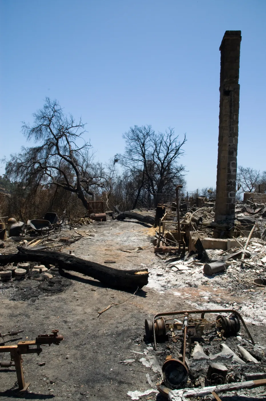 eastern side of Gane House, after the Jesusita Fire