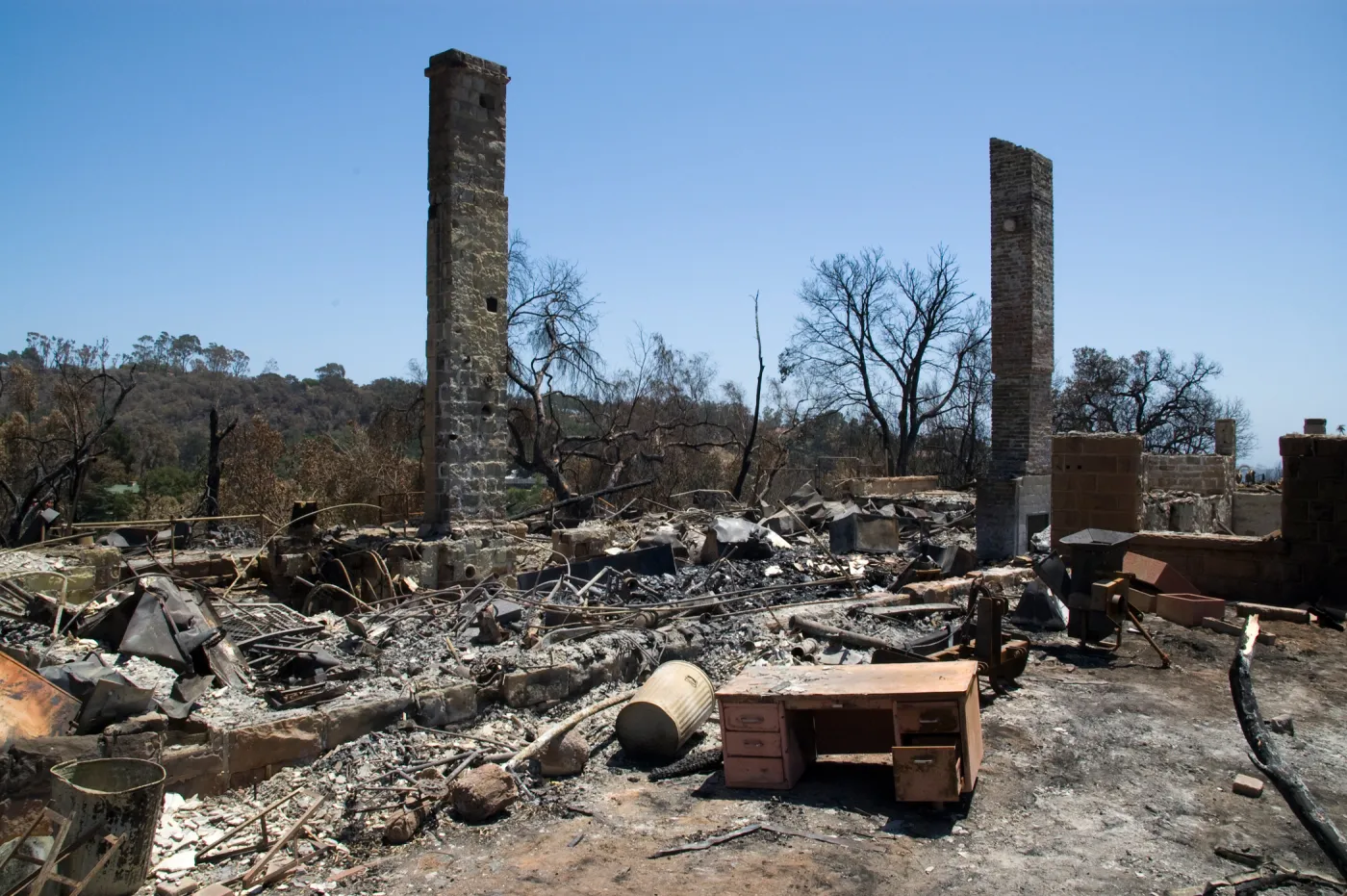 Gene House site, after the Jesusita Fire