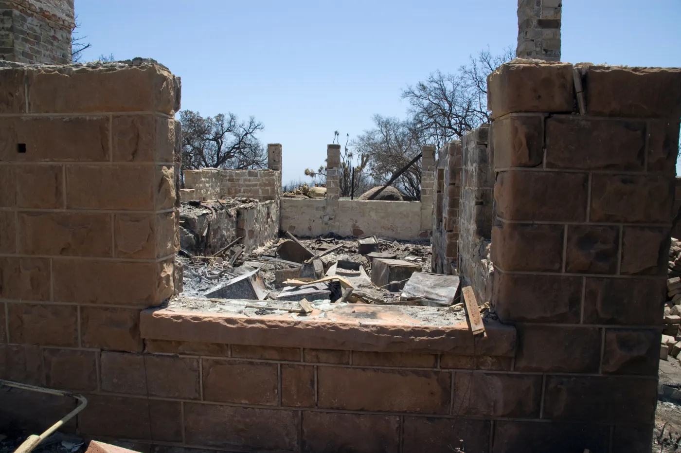 Gane House site, after the Jesusita Fire