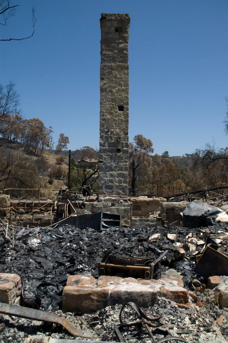 inside the Gane House, after the Jesusita Fire