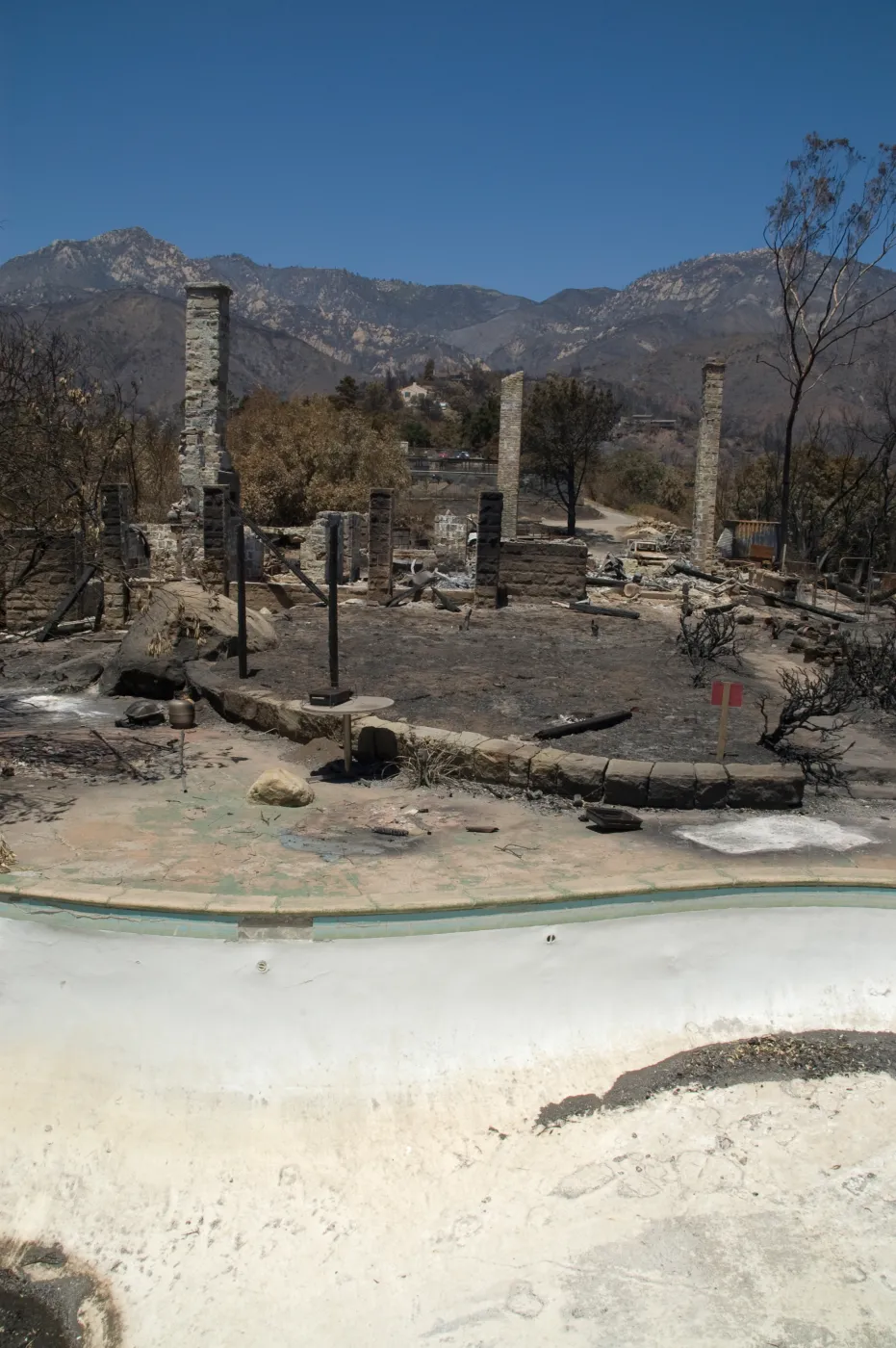 Gane House, after the Jesusita Fire