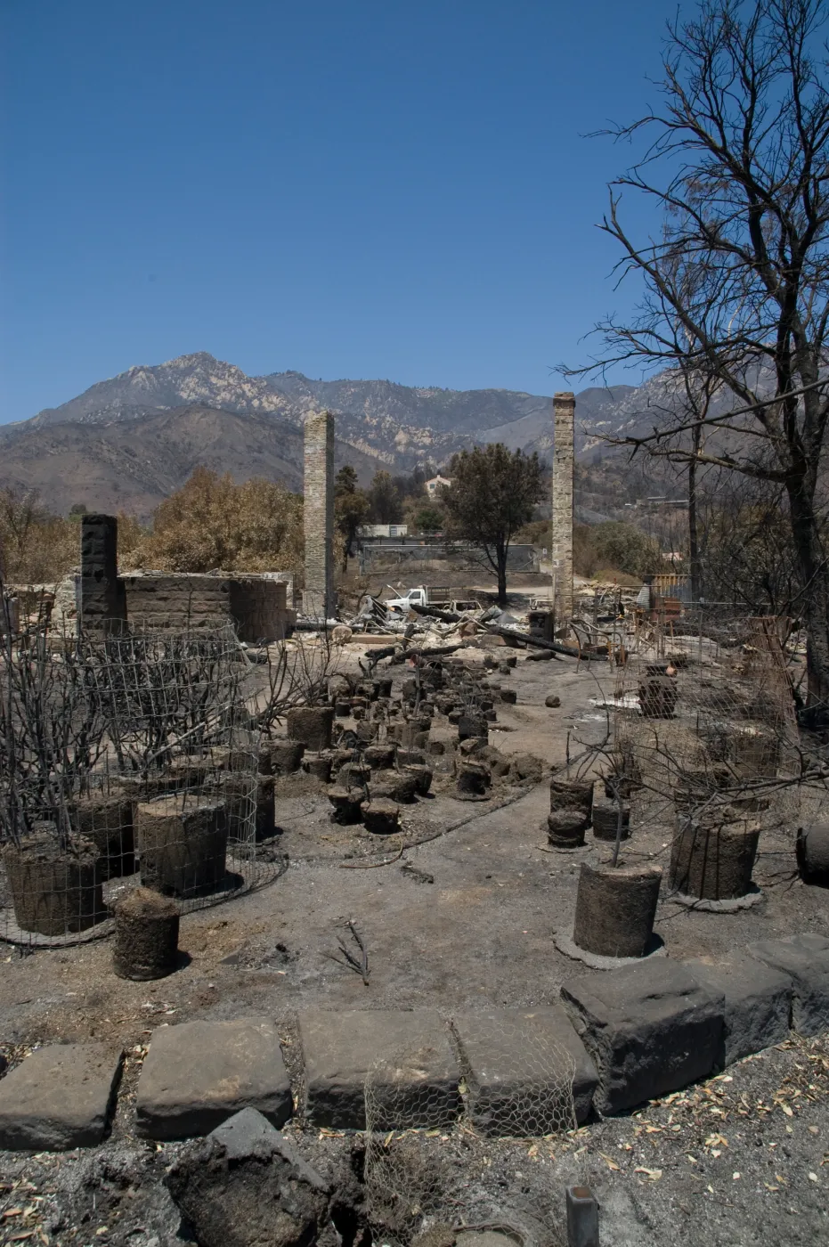 Gane House site, after the Jesusita Fire