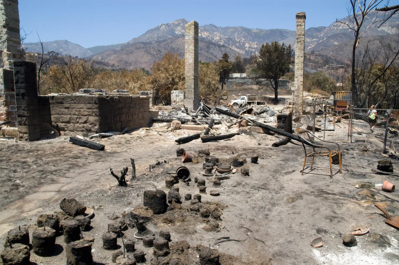 Gane House site, after the Jesusita Fire