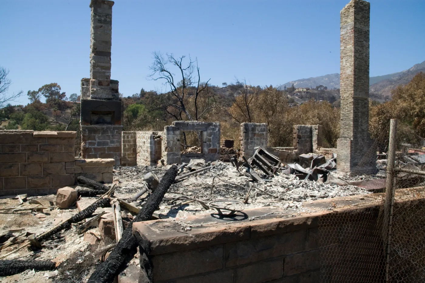 Gane House after the Jesusita Fire