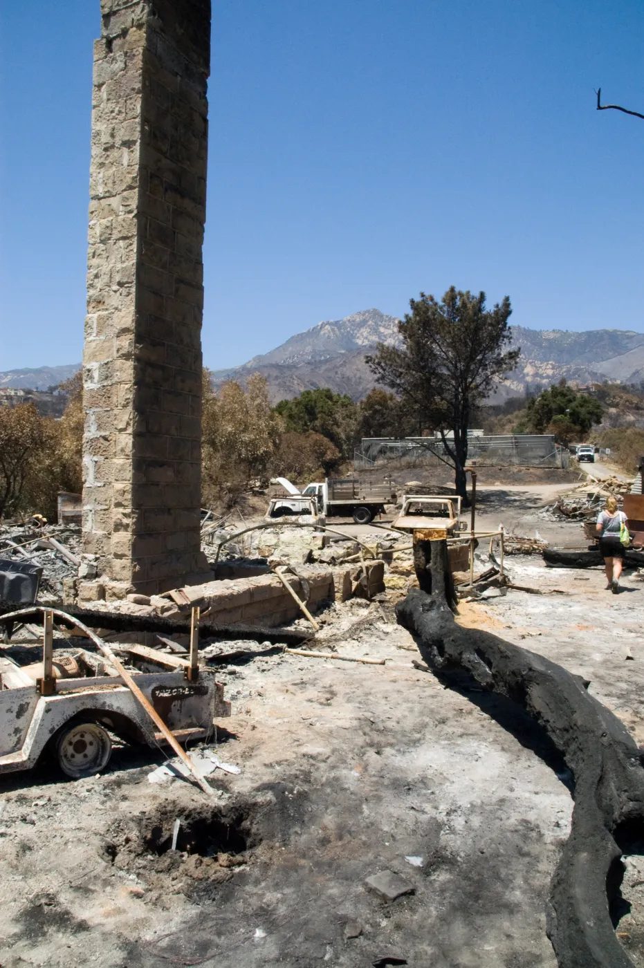 Gane House site, after the Jesusita Fire