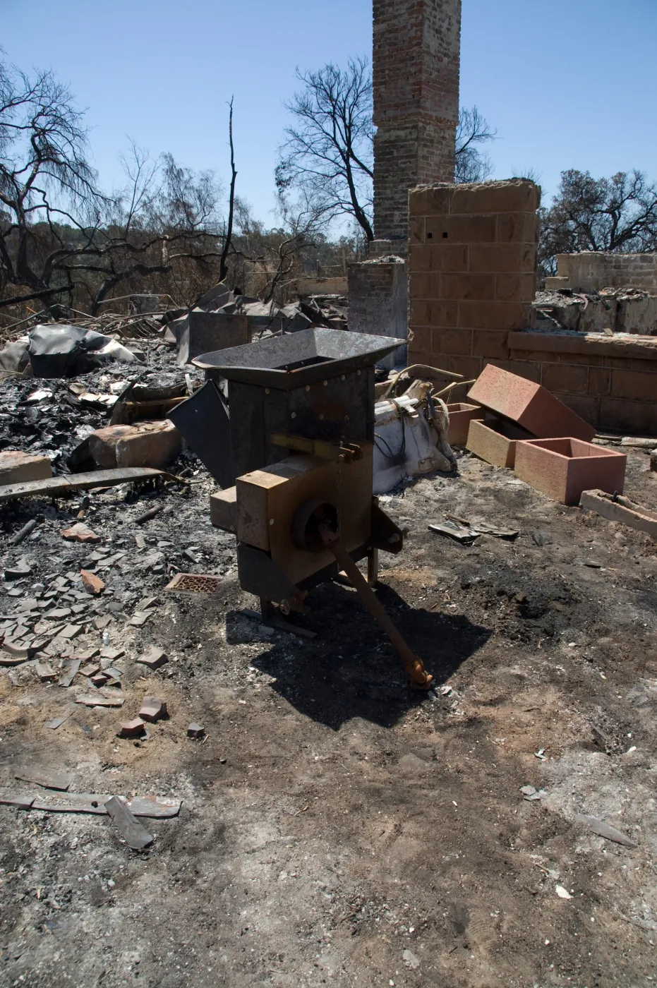 burend equipment from the Gane House after the Jesusita Fire