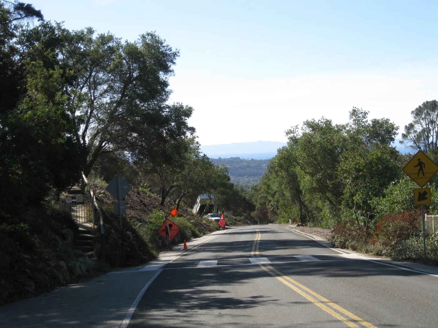 Clearing along Mission Canyon Rd after Jesusita fire