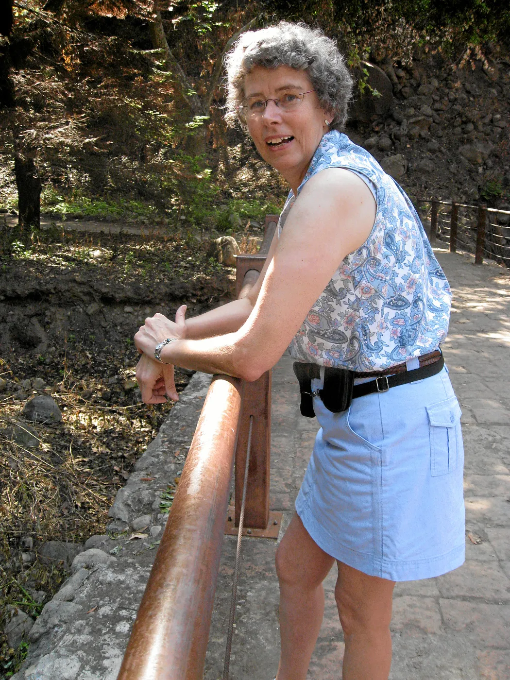 Ingrid Kaper on Mission Dam after the Jesusita Fire, June 2009