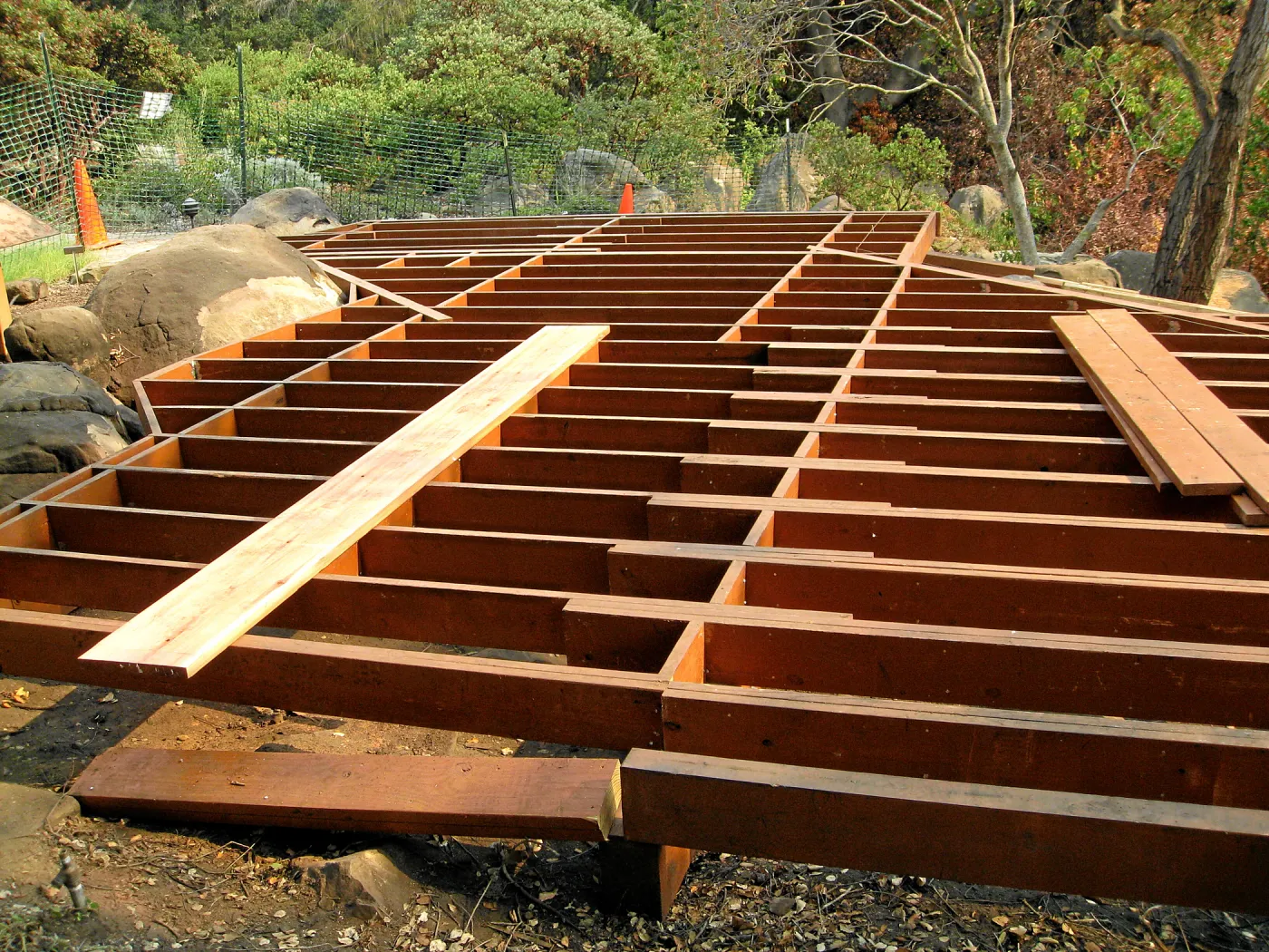 Reconstruction of Home Demonstration Garden deck after Jesusita Fire
