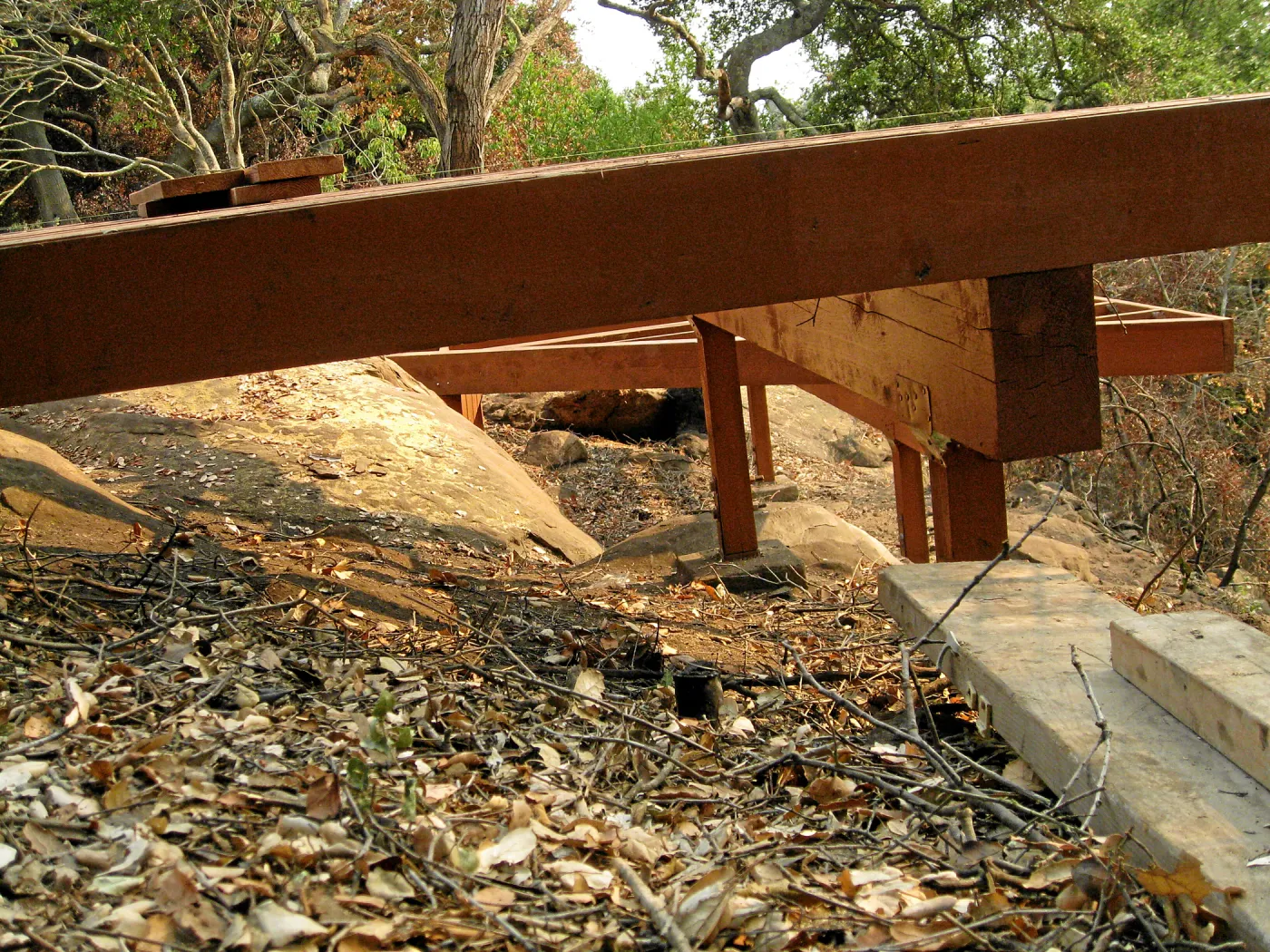 Reconstruction of Home Demonstration Garden deck after Jesusita Fire