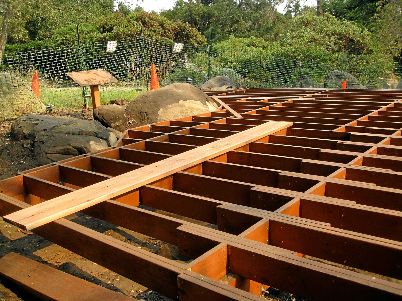 Reconstruction of Home Demonstration Garden deck after Jesusita Fire