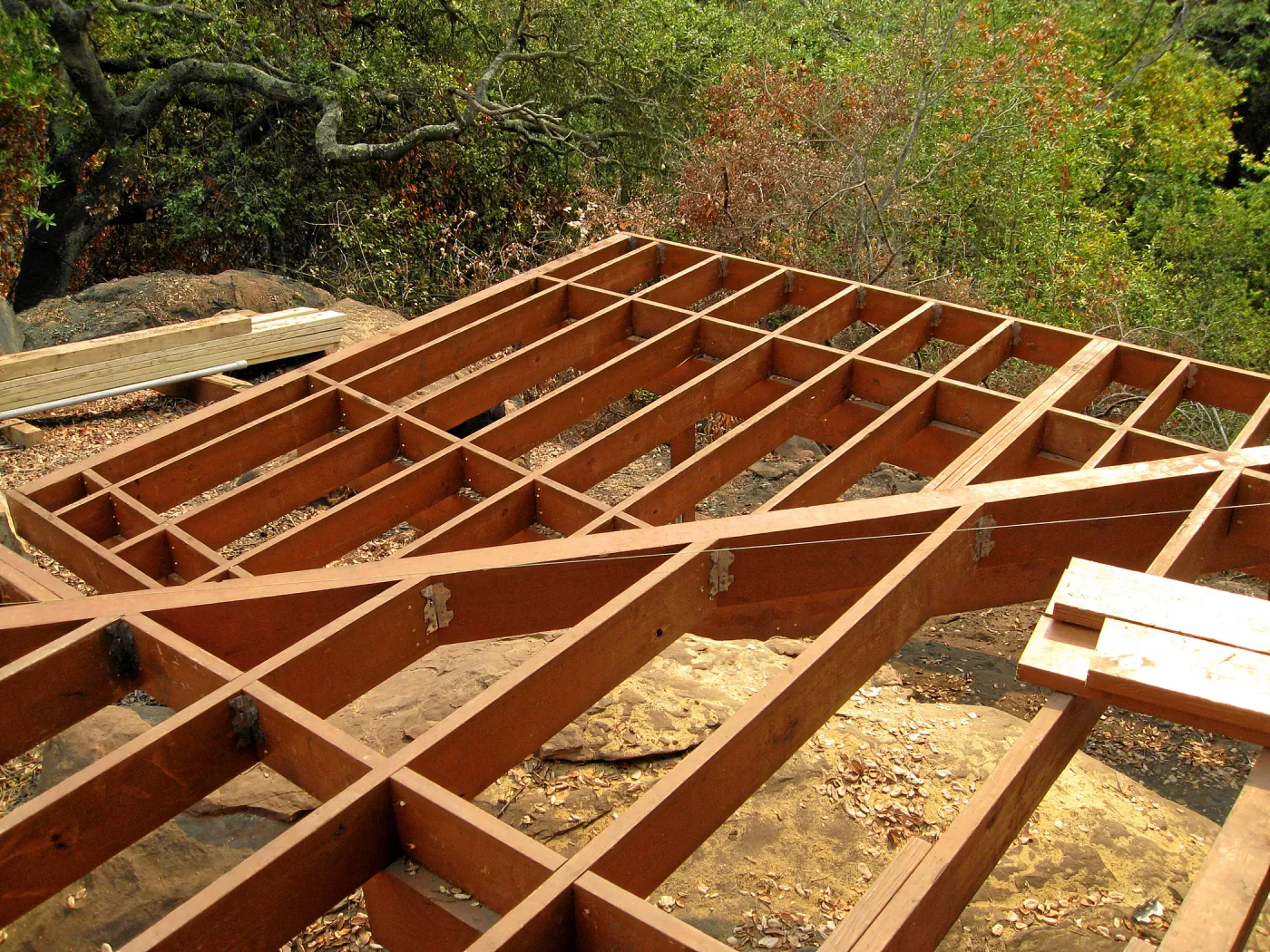 Reconstruction of Home Demonstration Garden deck after Jesusita Fire
