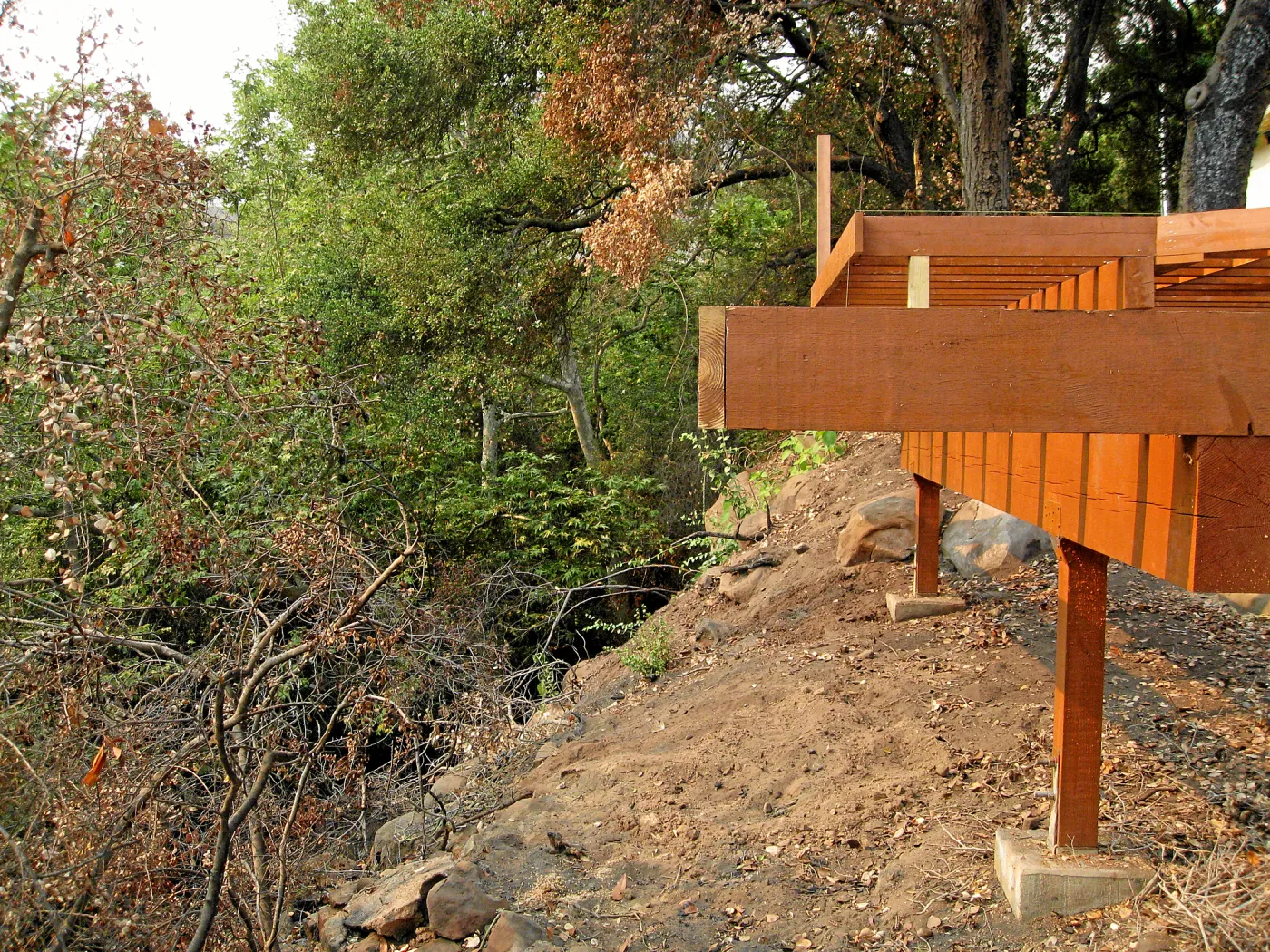 Reconstruction of Home Demonstration Garden deck after Jesusita Fire