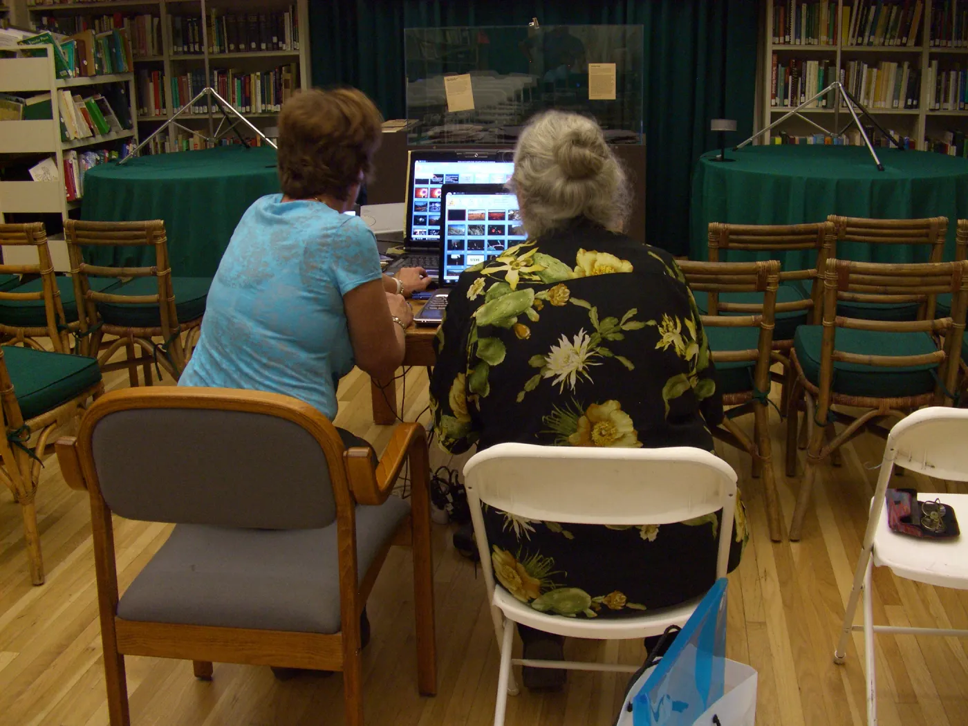 Preparing slide show for party celebrating Bob Haller's 80th year
