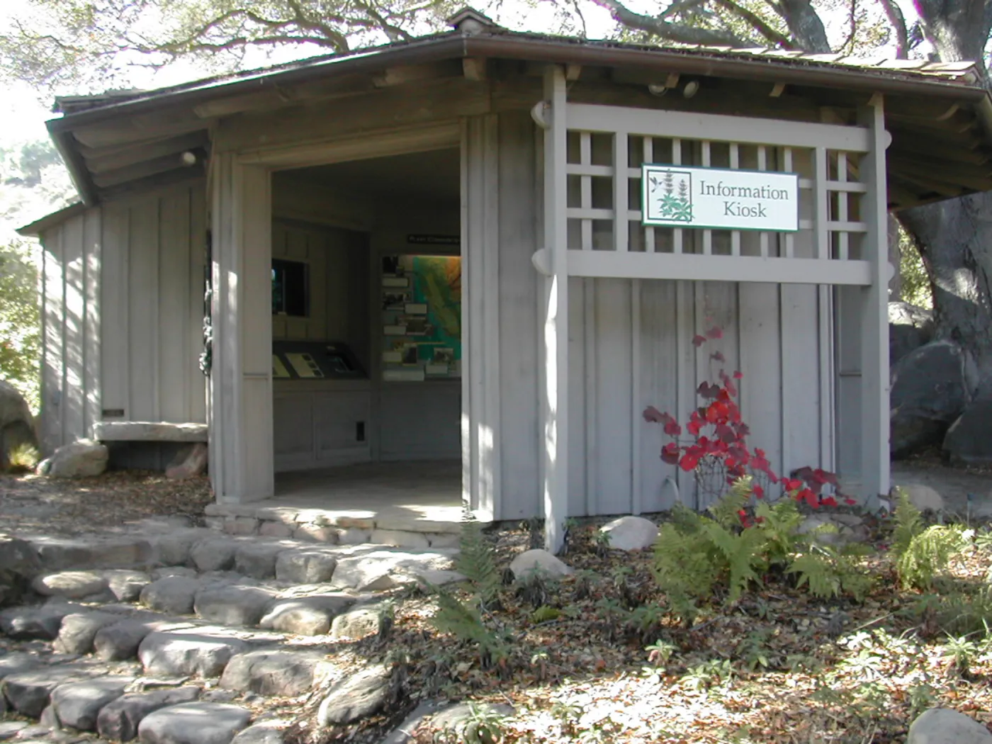 Information Kiosk, stone steps