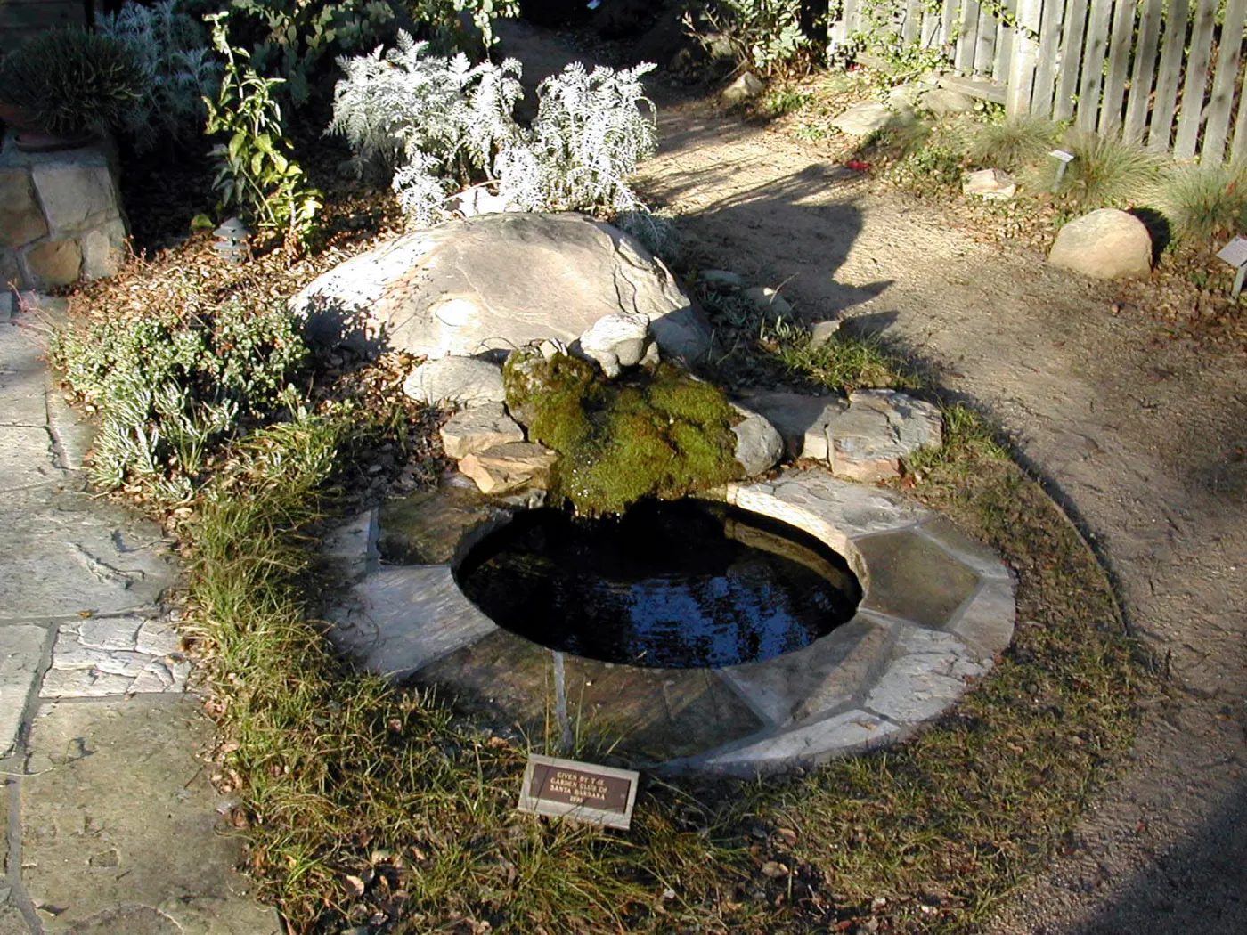 Water feature in the Home Demonstration Garden