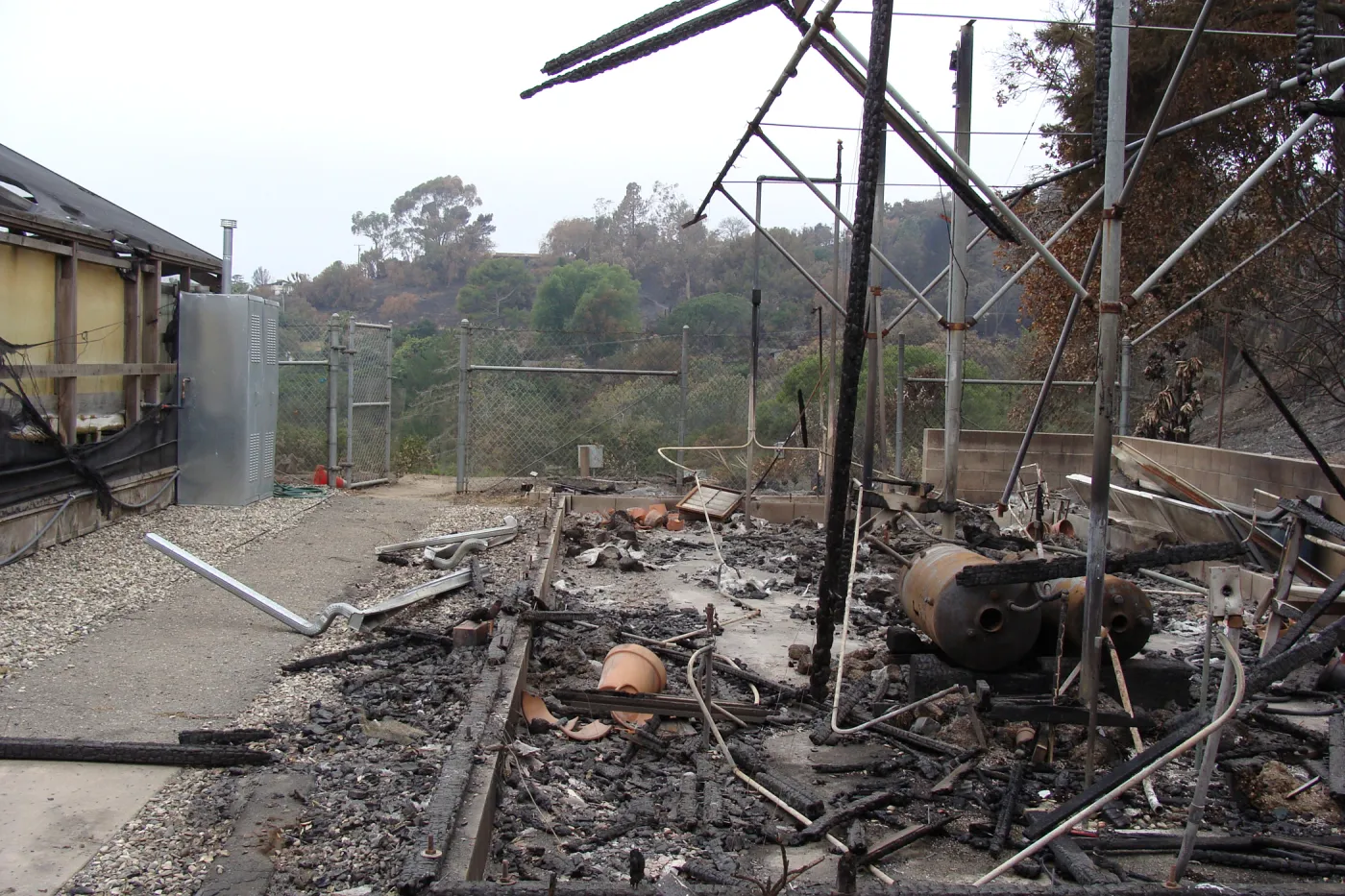 Conservation lath house, destroyed by the Jesusita Fire