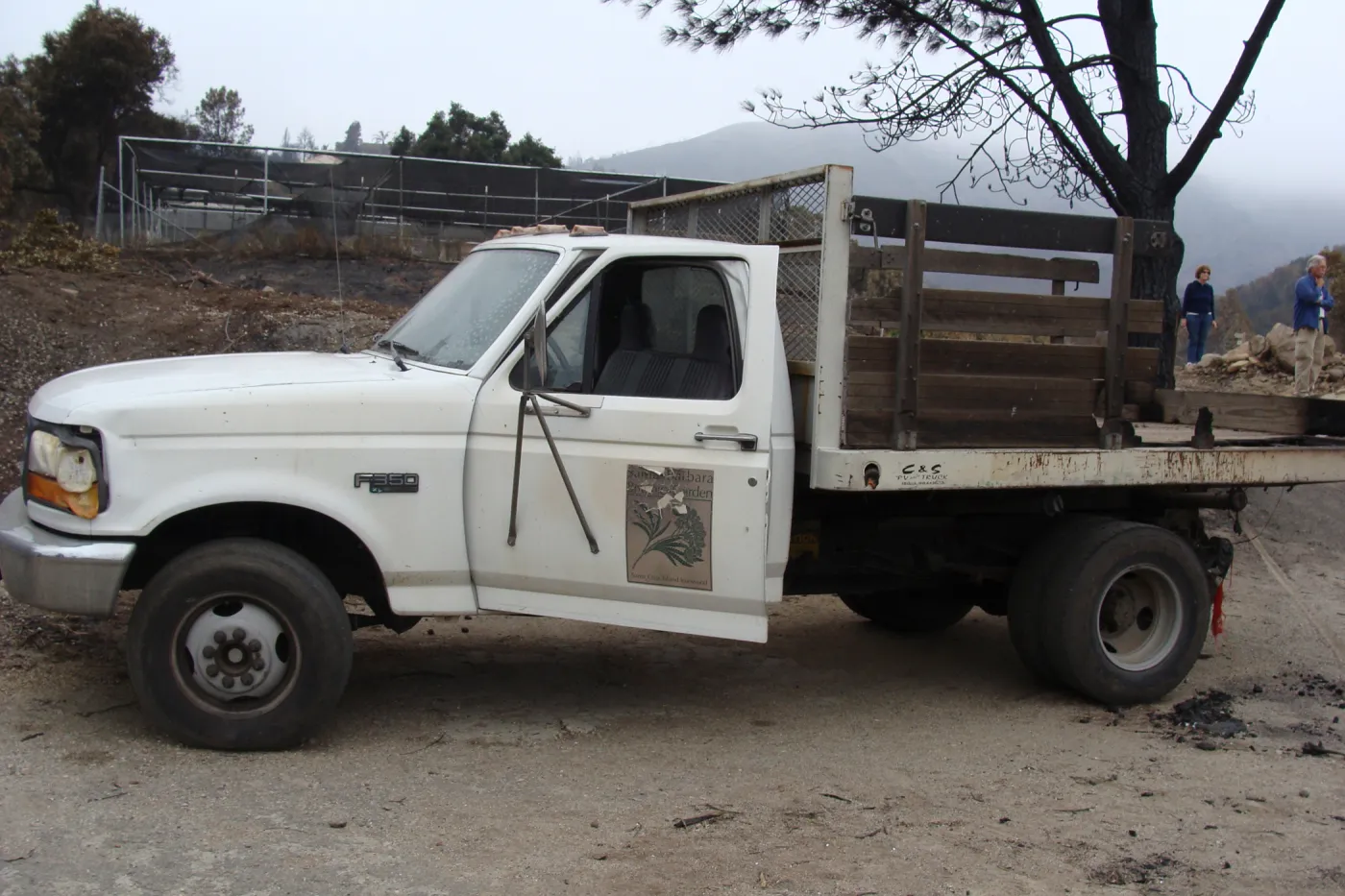 SBBG truck burned in the Jesusita Fire