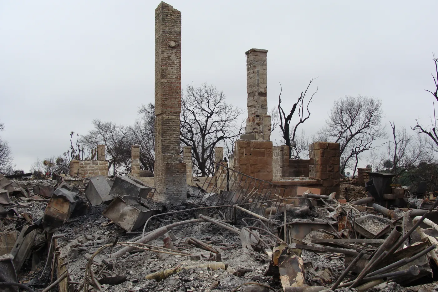 Gane House site, after the Jesusita Fire