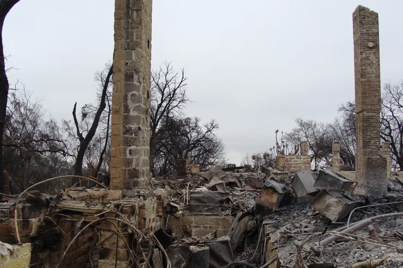 Gane House site, after the Jesusita Fire
