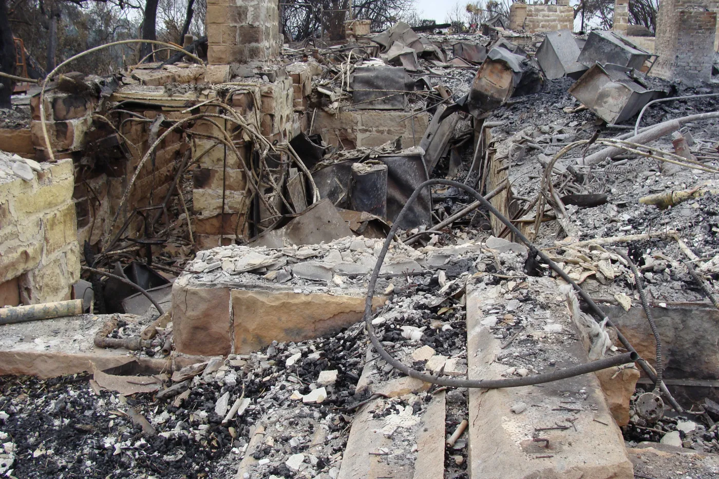Gane House site, after the Jesusita Fire