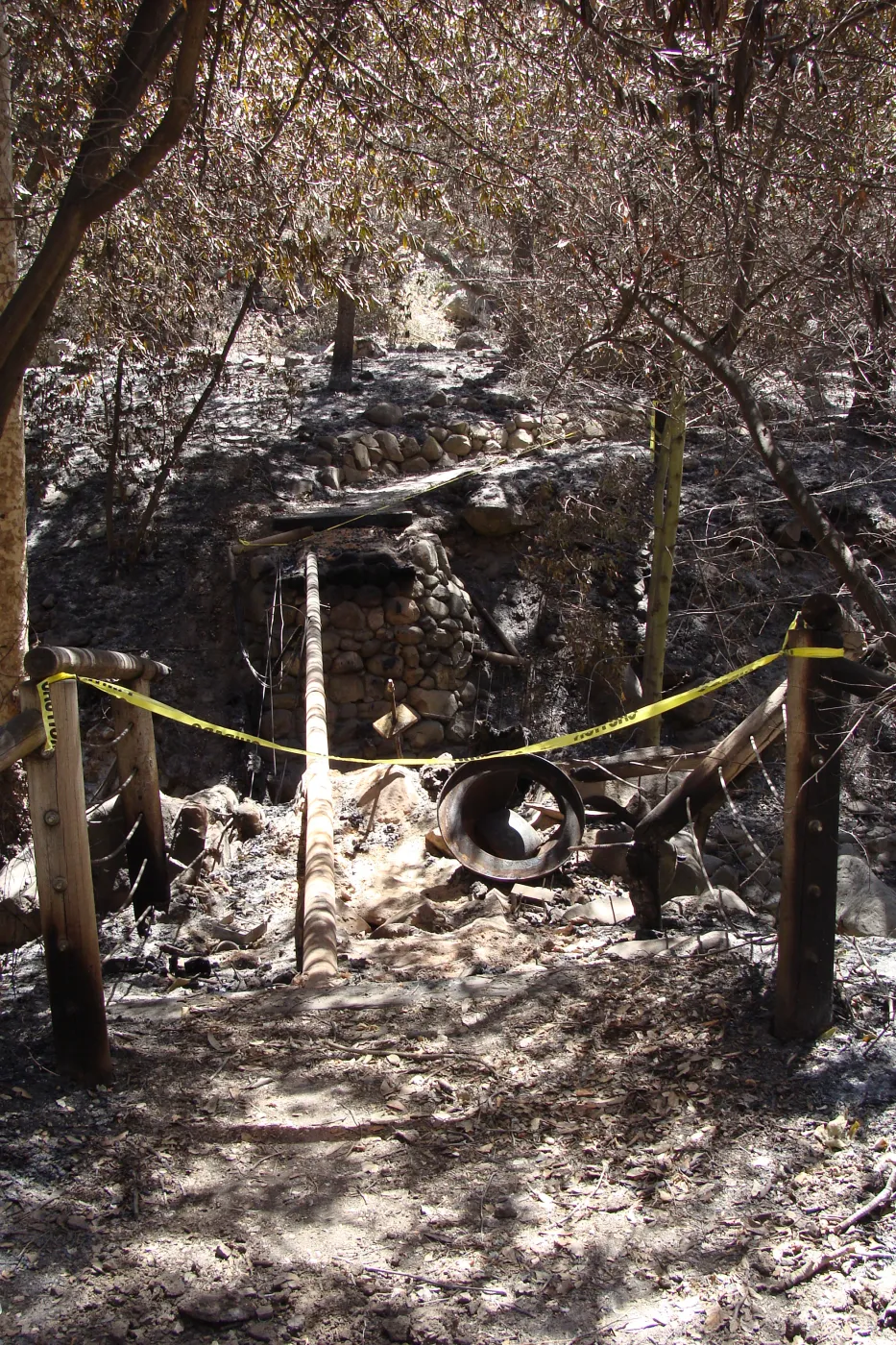 The Campbell Bridge, after the Jesusita Fire