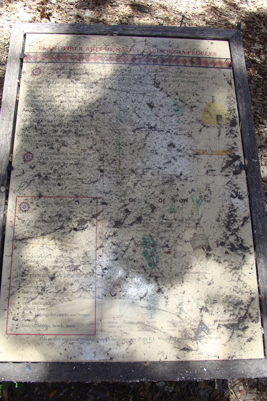 ash covered sign, after the Jesusita Fire