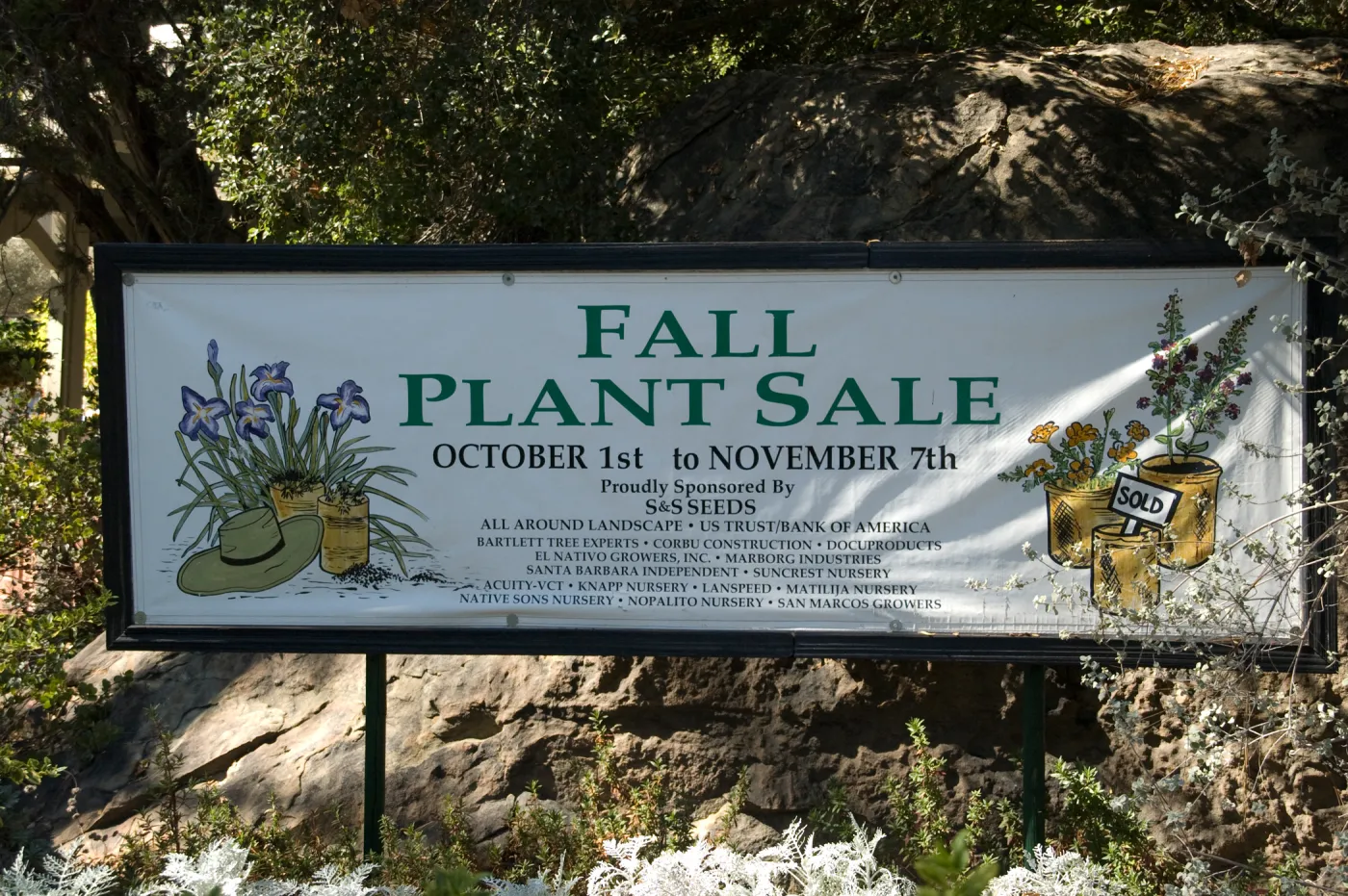 'Fall Plant Sale' banner, SBBG Fall Plant Sale 2010