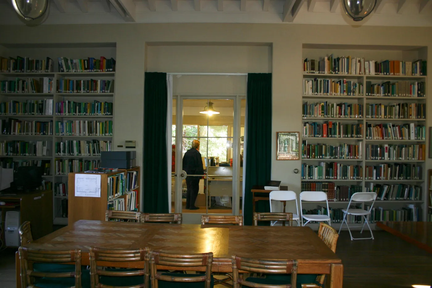 inside the Blaksley Library, prior to closing off the door to the Main Office