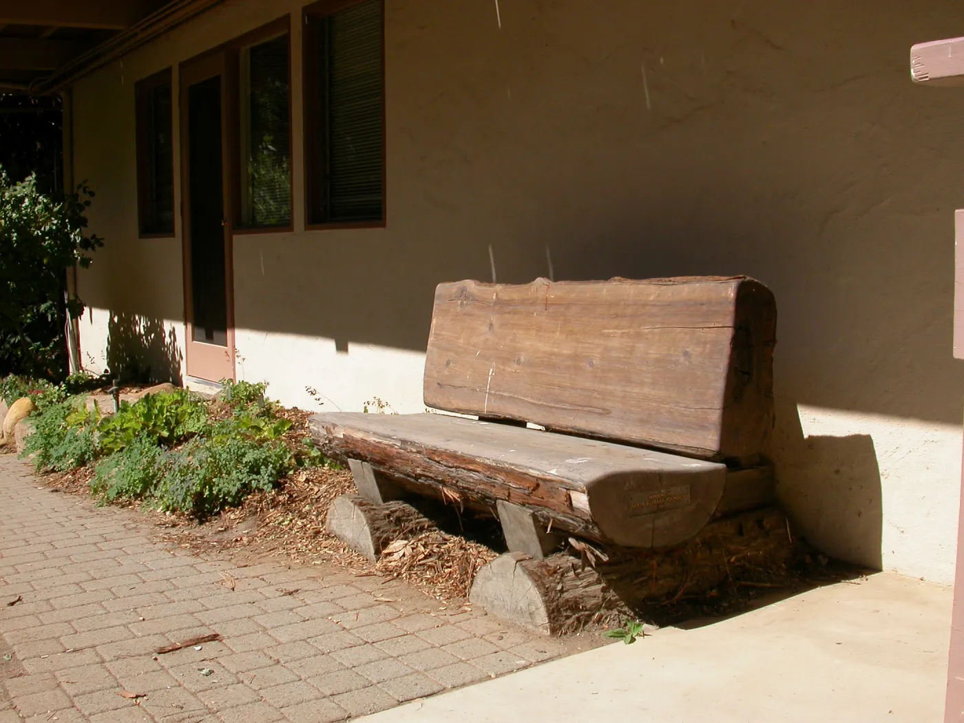 Santa Barbara Foundation Bench east side of north wing (Bench #22)