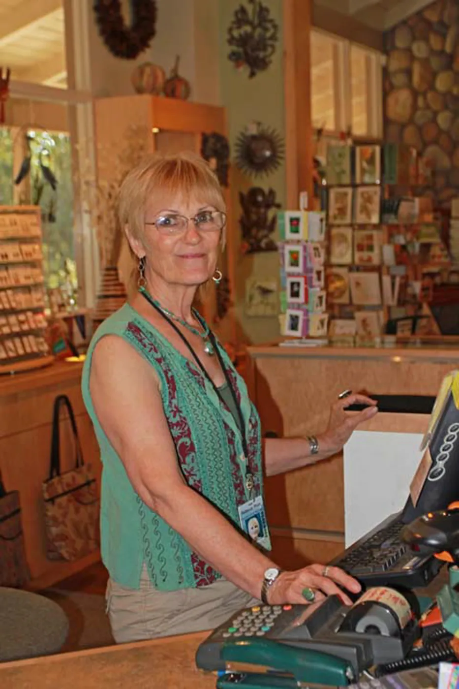 Rebecca Plum in the Garden Shop