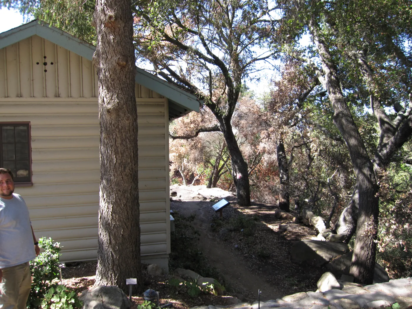construction of new Home Demonstration Deck, after the Jesusita Fire
