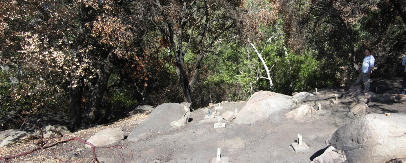 construction of new Home Demonstration Deck, after the Jesusita Fire