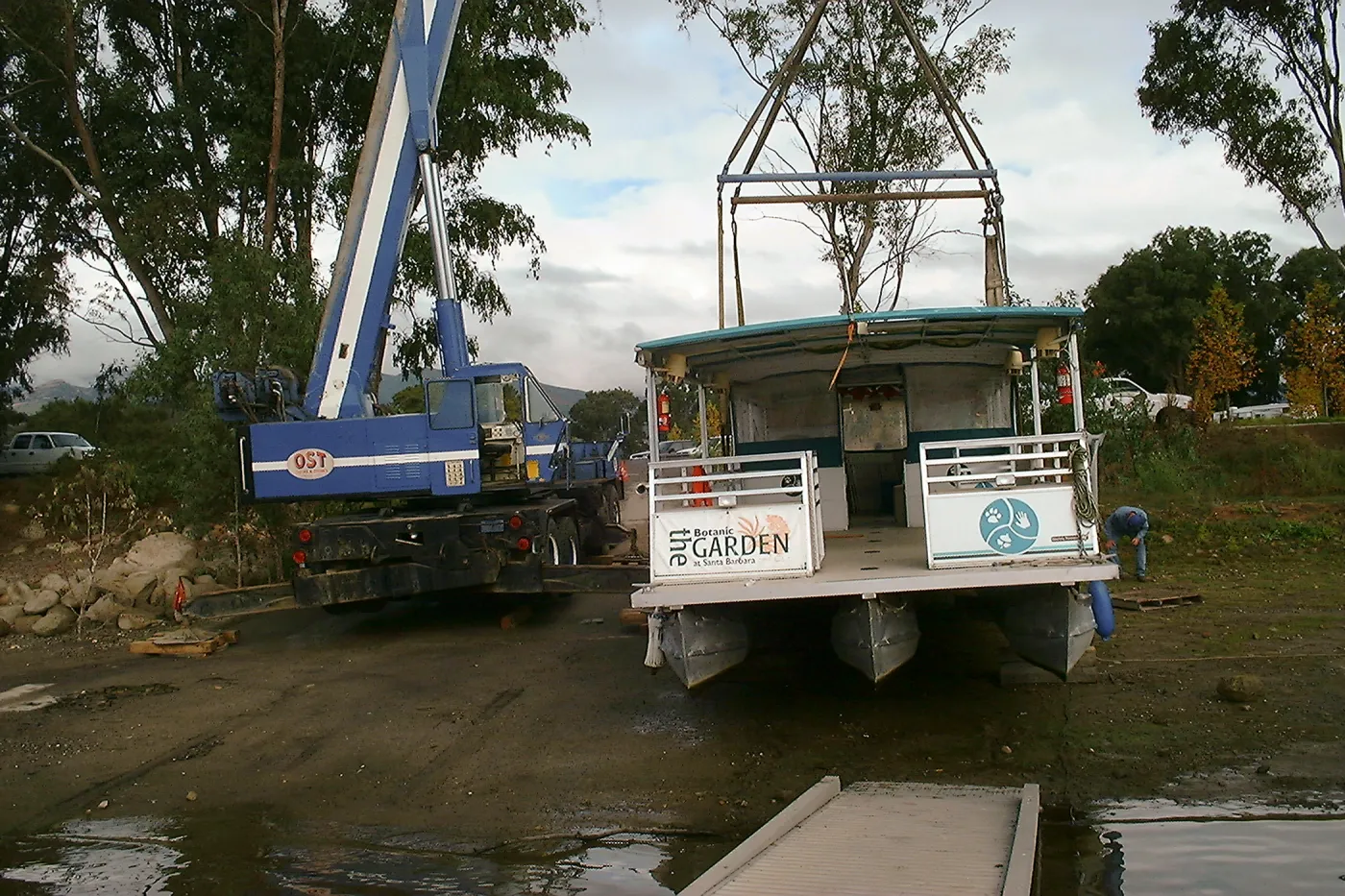 SBBG Casitas Lake boat, out of water
