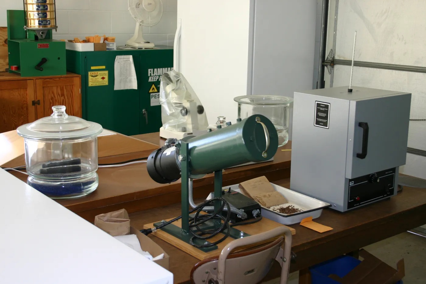 Seed cleaning equipment and storage facility at the Hort Unit