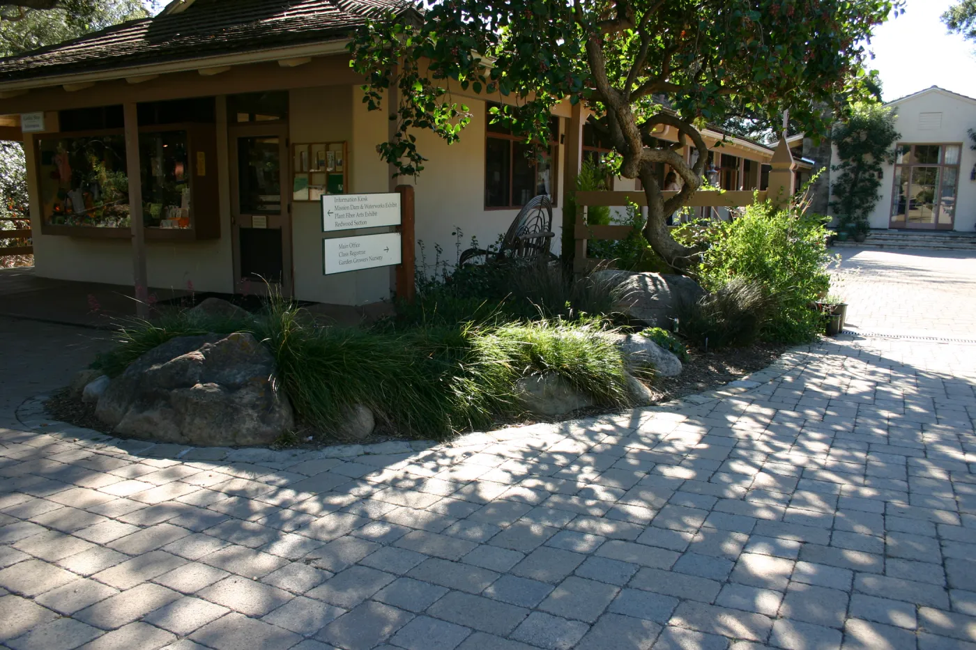The Garden Shop and Courtyard, new paving stones