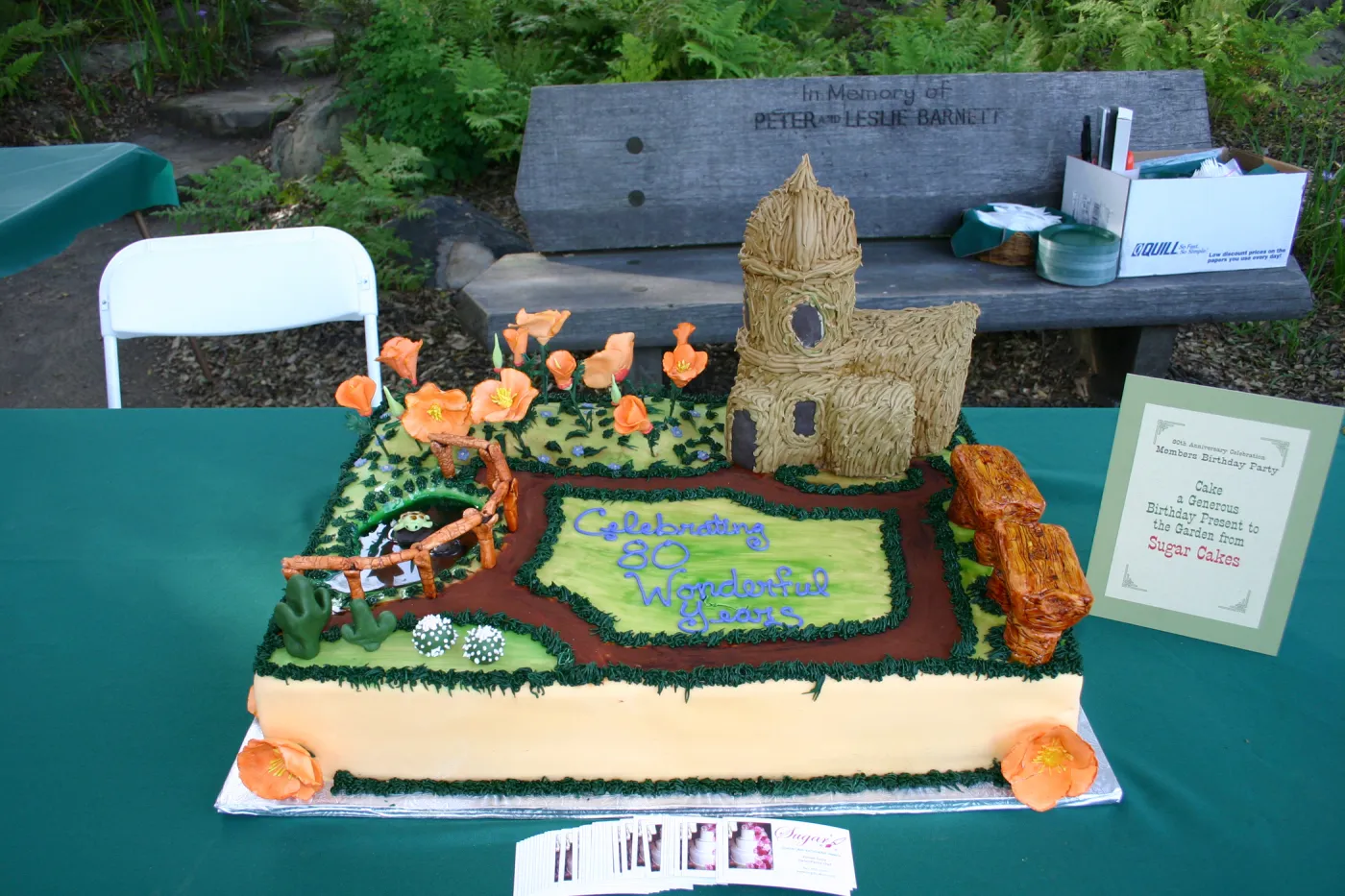 SBBG 80th Birthday Celebration, Toad Hall cake
