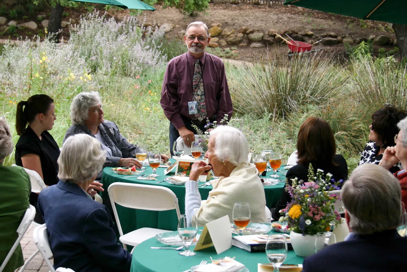 Bliss Luncheon, on the Blaksley Boulder patio, Dieter Wilken