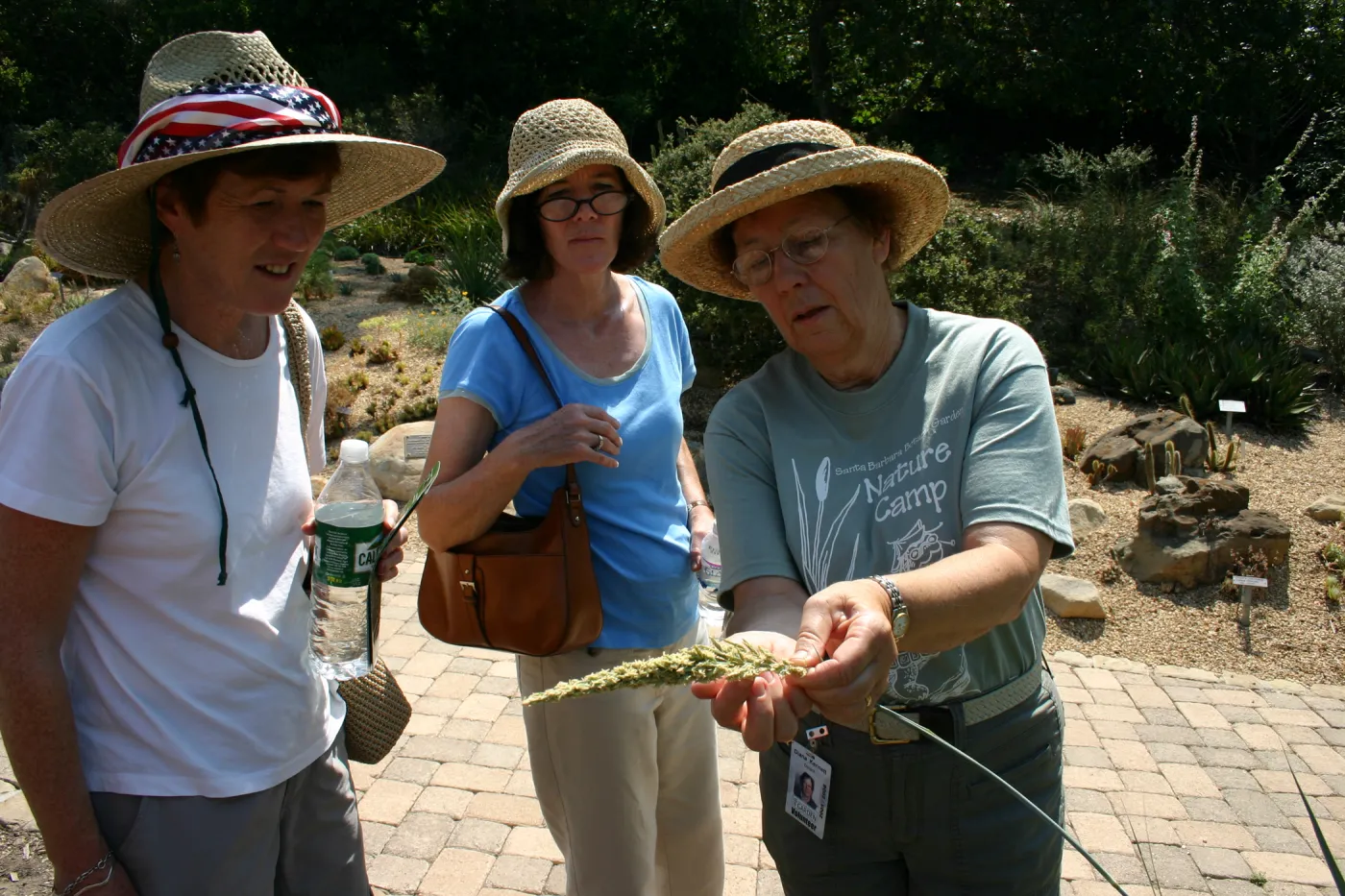 Docent tour in the garden