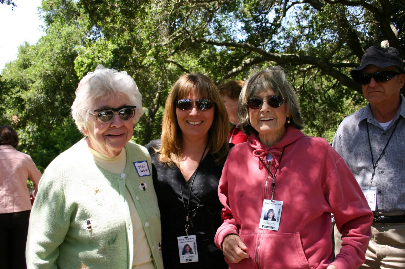Tricia Wardlaw with herbarium volunteers Jean Hobson and Jean Heywood, Volunteer Luncheon, 2005