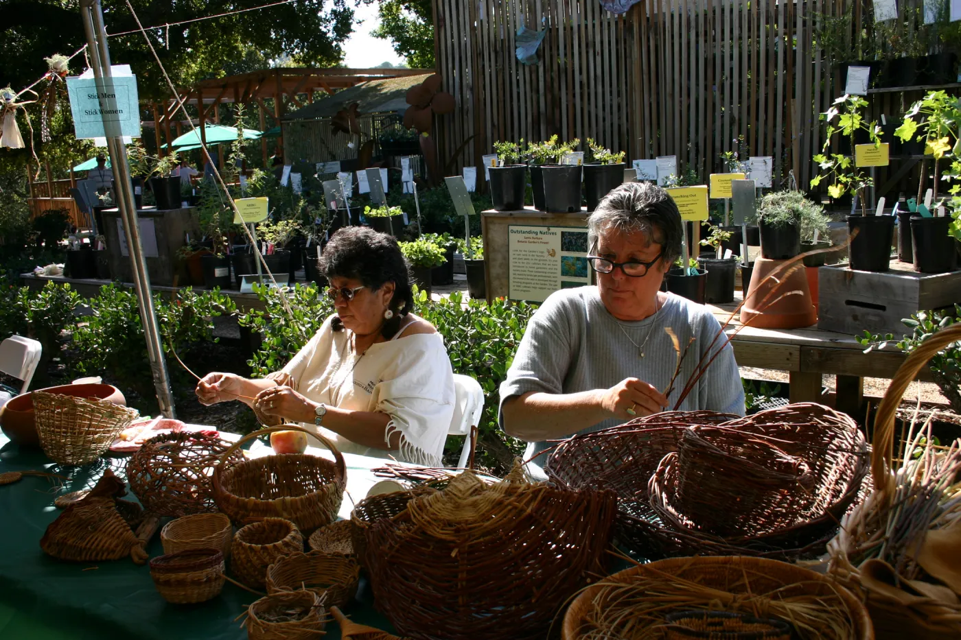 Toad Hall Public Opening event, woven baskets and basketry