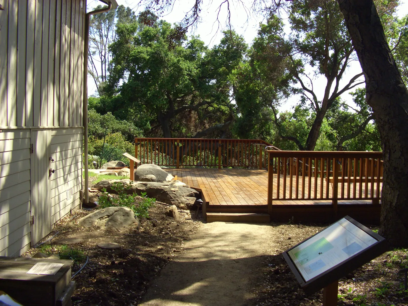 One year after Jesusita Fire - Home Demonstration Garden deck